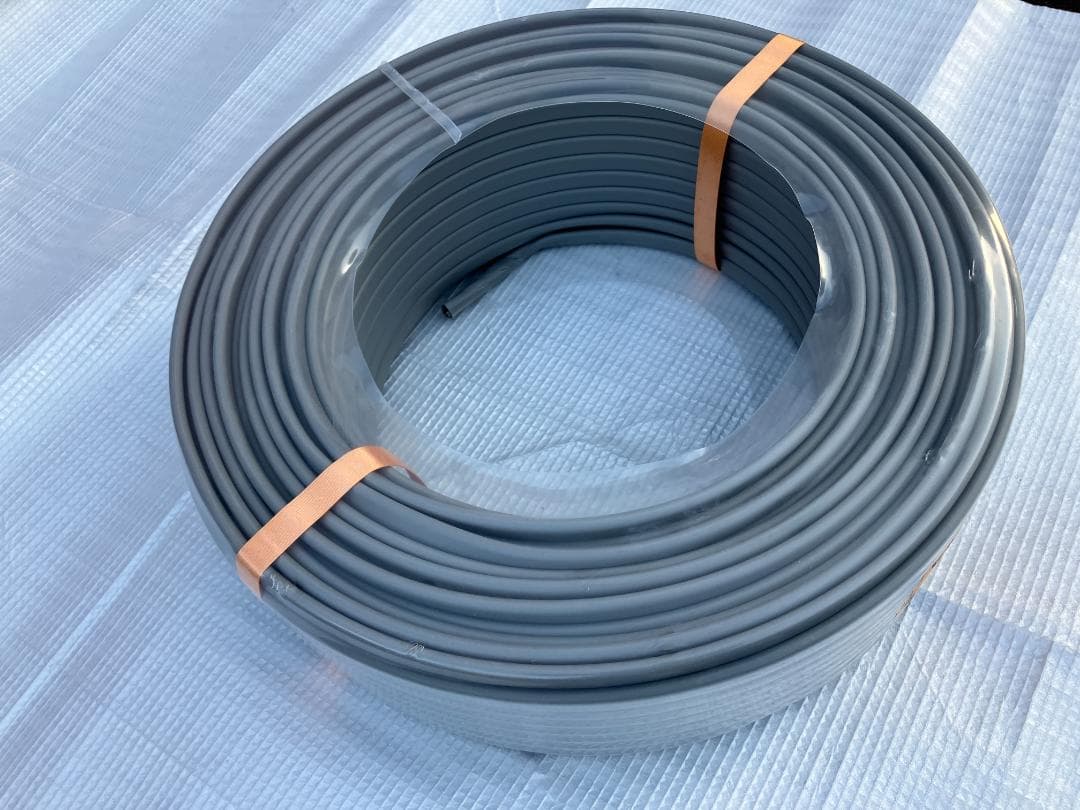 富士電線工業㈱　VVF2.0mm-3C(VVF3×2.0)灰　赤白黒　1巻②