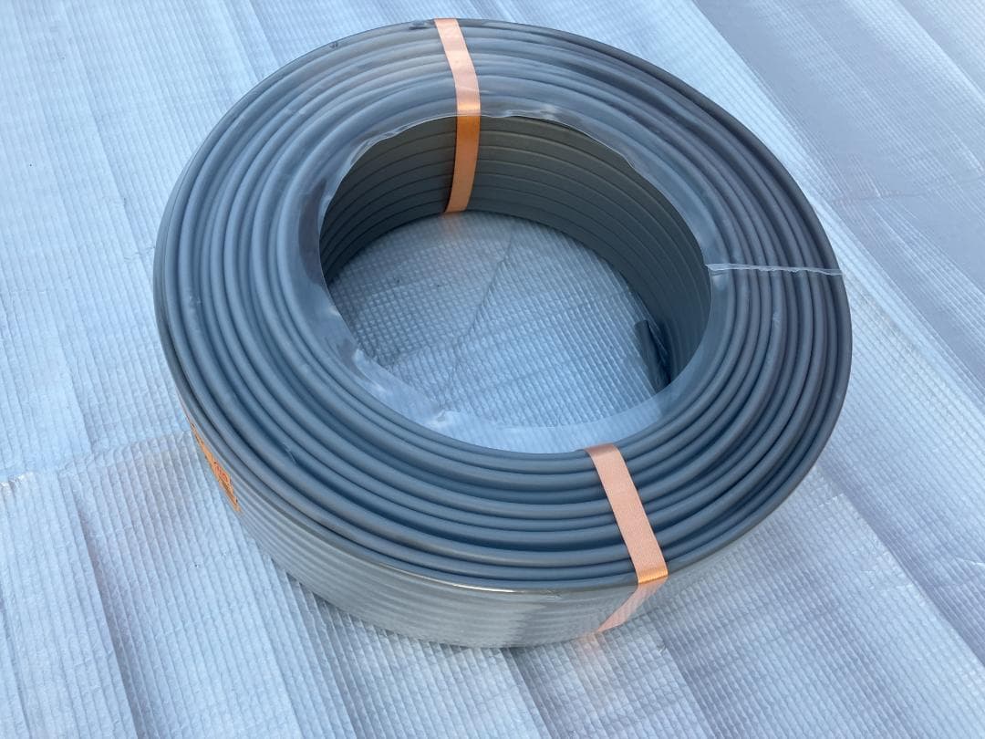 富士電線工業㈱　VVF2.0mm-3C(VVF3×2.0)灰　赤白黒　1巻②