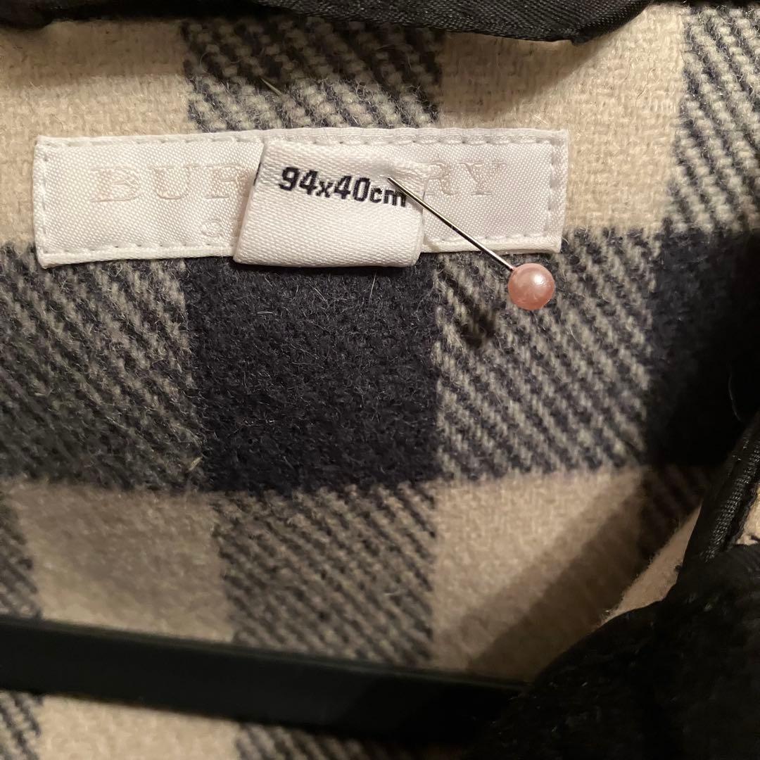 バーバリー　マントコート　ケープ　ポンチョ　ノバチェック　ブラック　サイズL