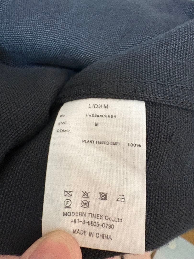 LIDNM LINEN CROPPED CHORE JACKET Mサイズ