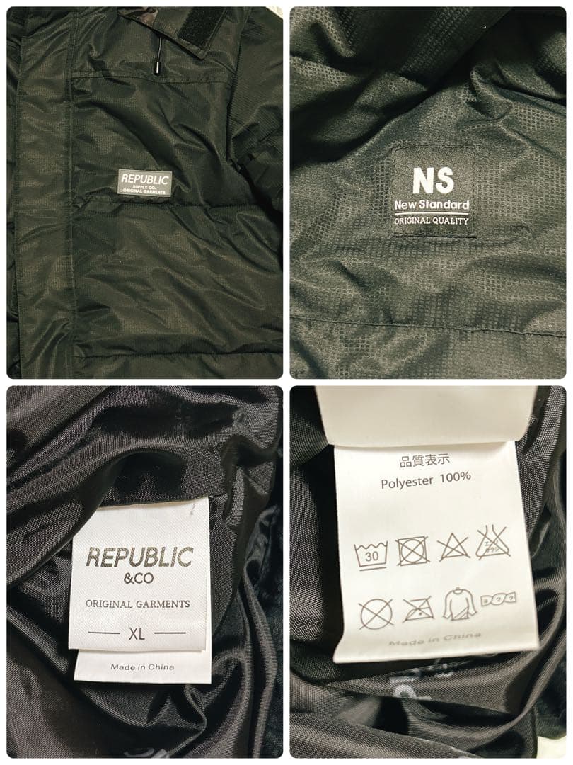 REPUBLIC &CO リパブリック ダウンジャケット ブラック XL メンズ