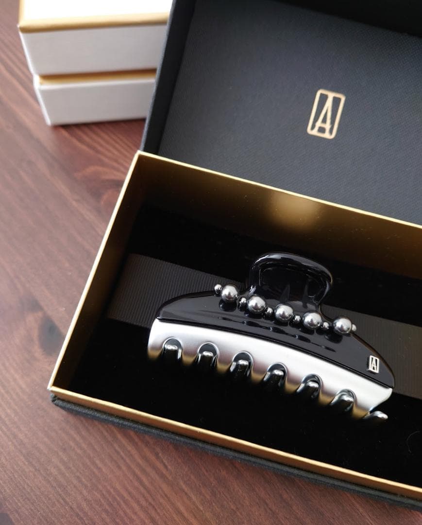 新品 アレクサンドルドゥパリ パール ヴァンドームクリップ グレー