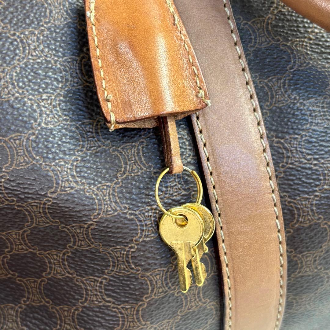 CELINE ブラウンレザーボストンバッグ