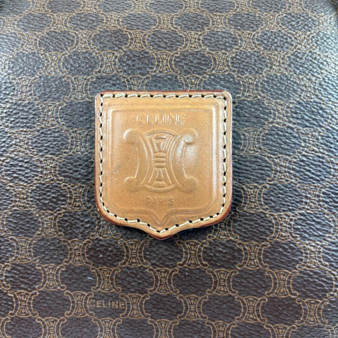 CELINE ブラウンレザーボストンバッグ