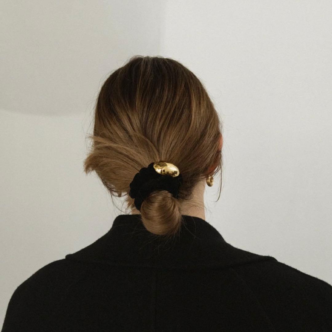 【新品】LETICIA エッグ ベルベット シュシュ