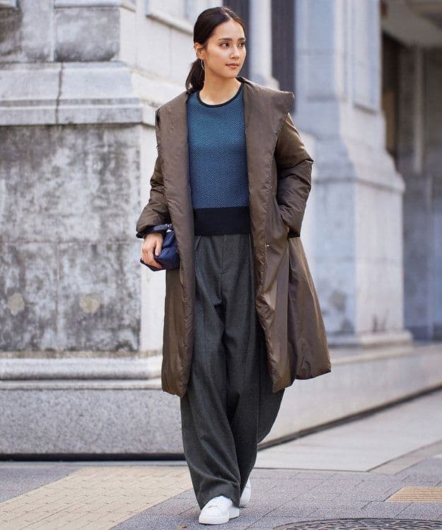 自由区 ADSシャンブレータフタ ダウンコート