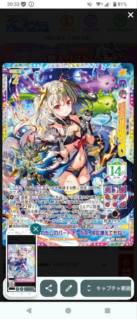 ゼクス　フォーティーンアニバーサリー　竜の姫君UR3枚セット