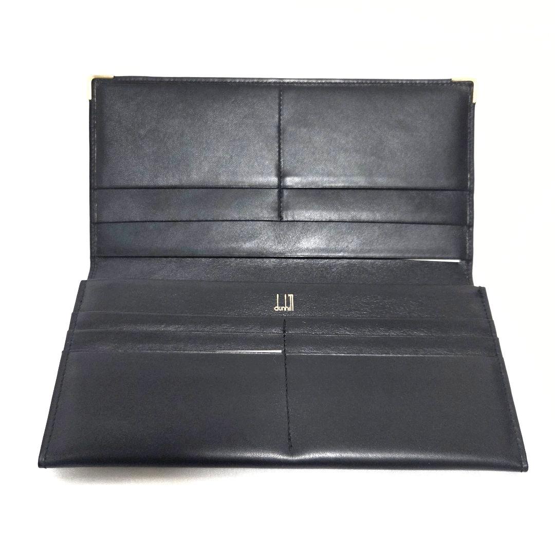 未使用品 dunhill 長財布 小銭入れ付き レザー ブラック メンズ 箱あり