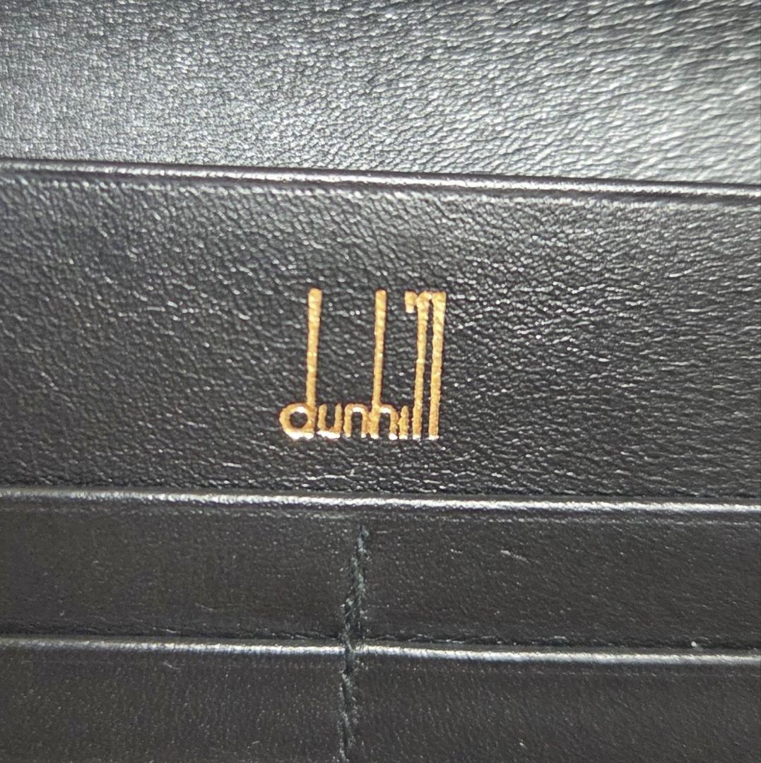 未使用品 dunhill 長財布 小銭入れ付き レザー ブラック メンズ 箱あり