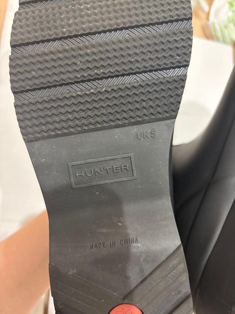 HUNTER ブラック ショートブーツ　レインブーツ
