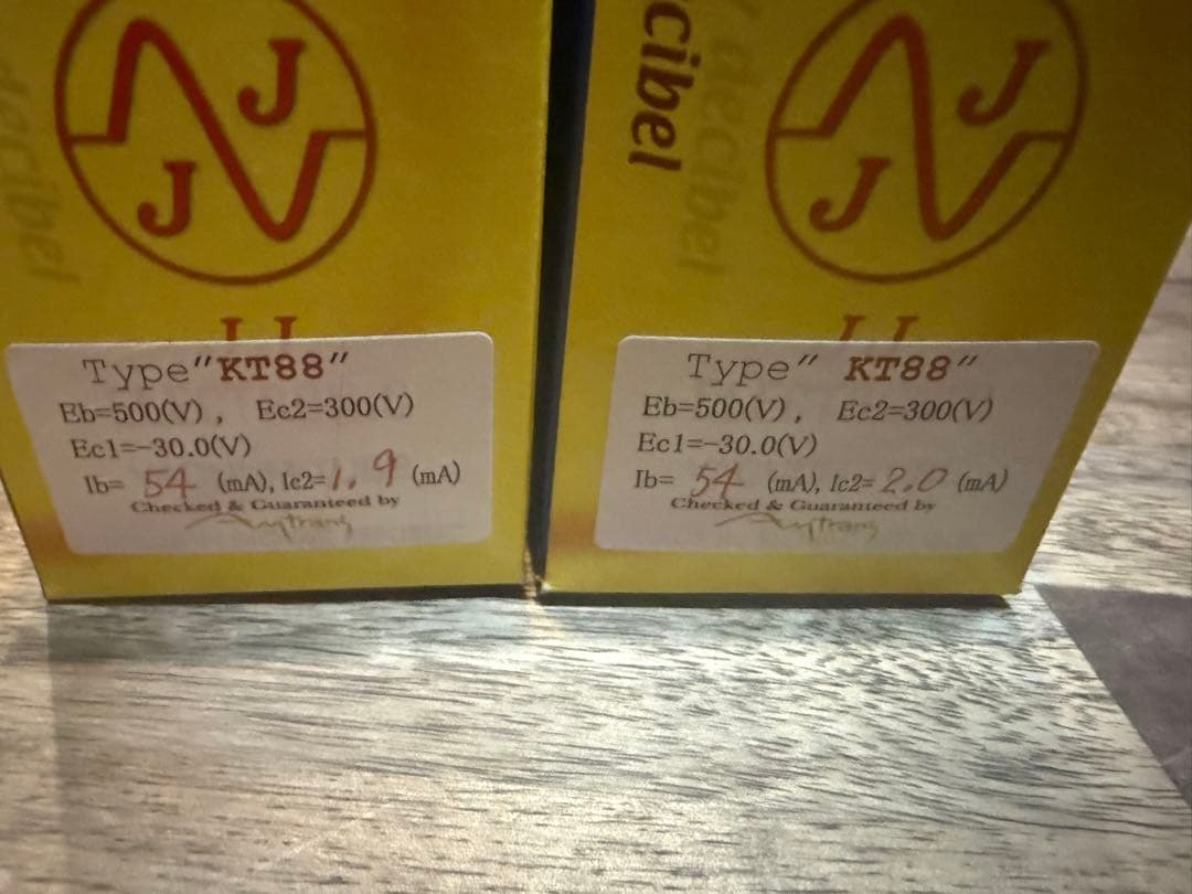 KT88 JJ クリア 2本マッチドペア　真空管 中古美品