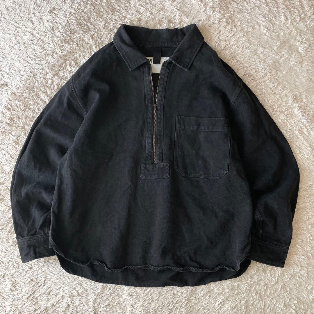 エムエイチエル MHL WORN LINEN COTTON DRILL M 黒