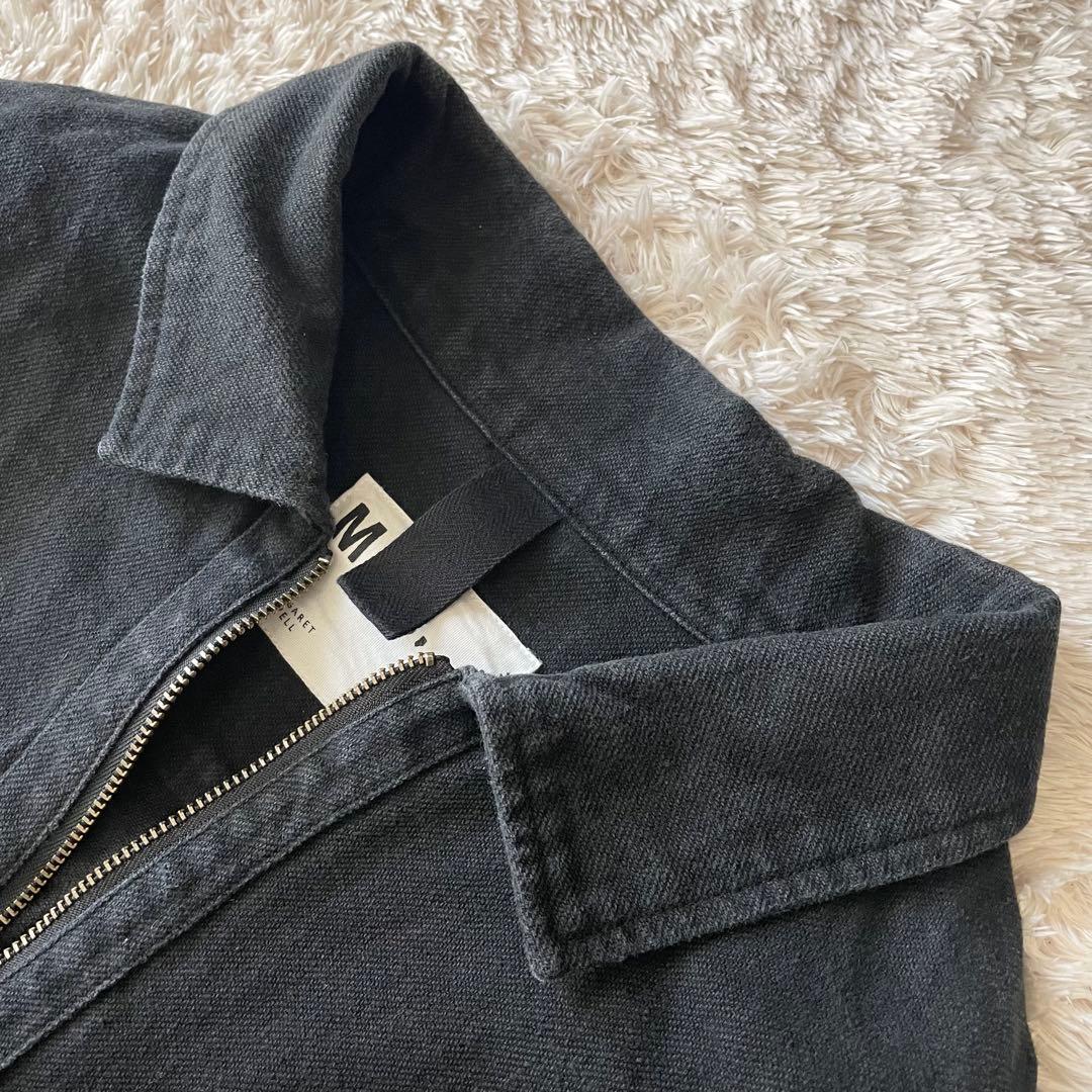 エムエイチエル MHL WORN LINEN COTTON DRILL M 黒