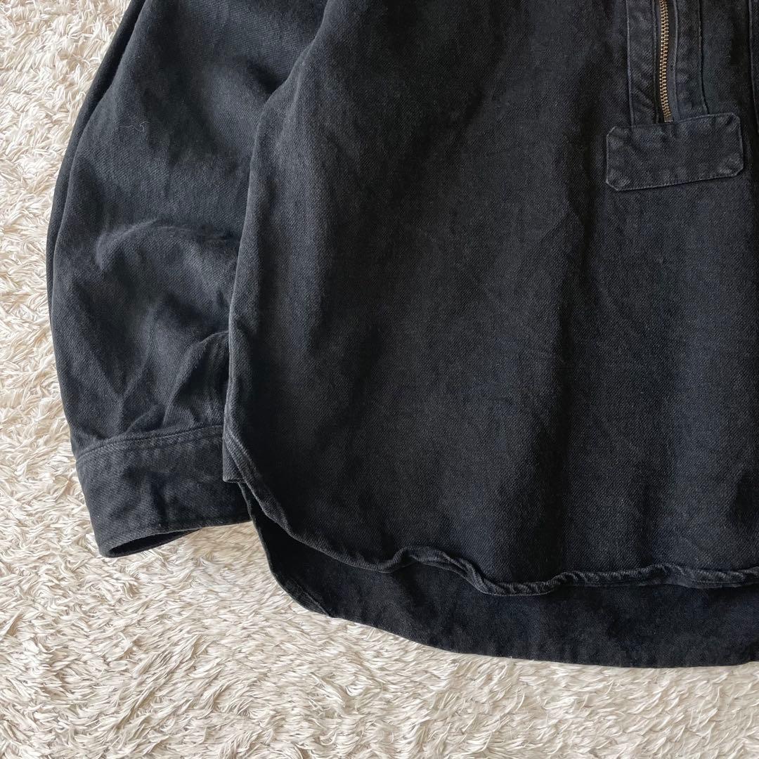 エムエイチエル MHL WORN LINEN COTTON DRILL M 黒