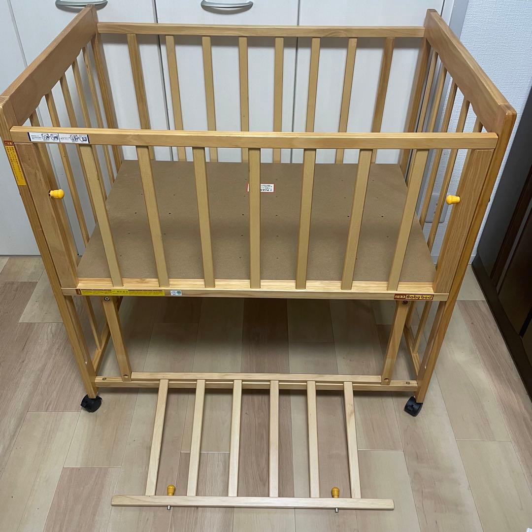 【取説付き送料込み】ベビーベッドミニ　　西松屋　ヤトミ　木製　NEタイプ