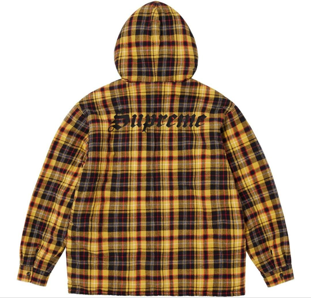 トップス Supreme Lined ZipUp Hooded Flannel Shirt