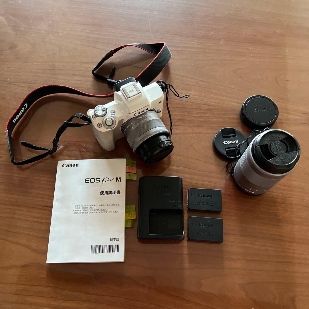 美品⭐︎Canon ミラーレス一眼カメラ EOS Kiss M ダブルレンズキット
