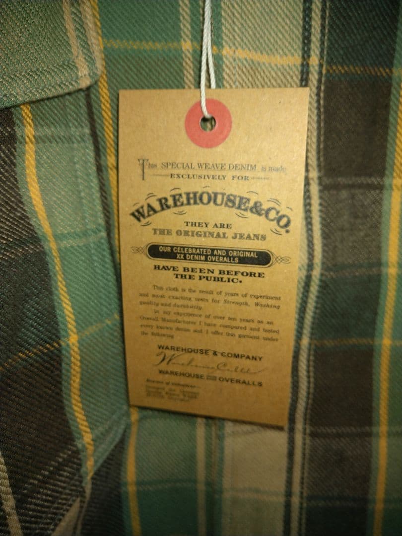 新品未使用 ウエアハウス 今季完売 XL 3022 ネルシャツ H柄