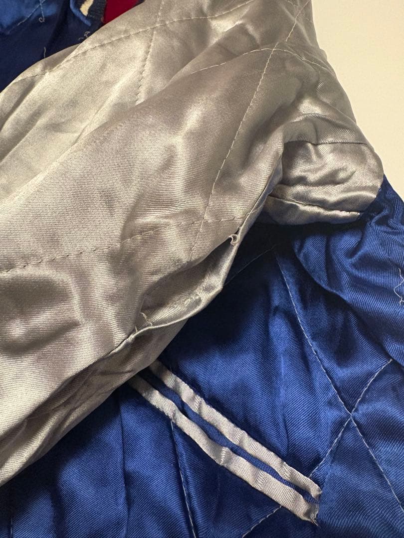 トシ　50s スカジャン 赤別珍/鷲　キルティング青/虎