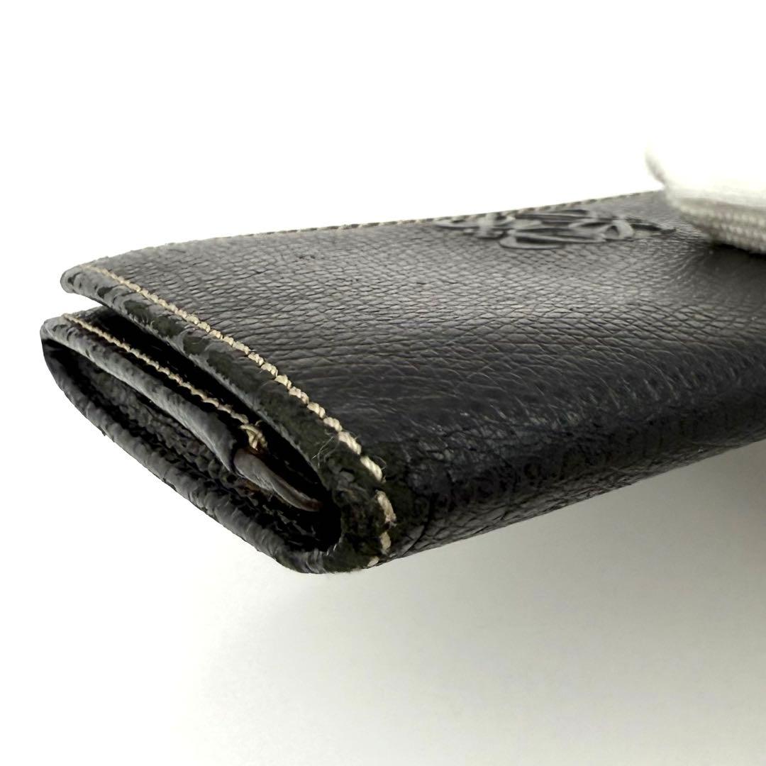 ロエベ カードケース フラグメントケース 名刺入れ　アナグラム レザー ブラック
