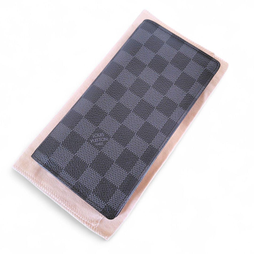 ぽ*ゃ様 ルイヴィトン ダミエグラフィット ポルトフォイユ・ブラザ 二つ折り長財