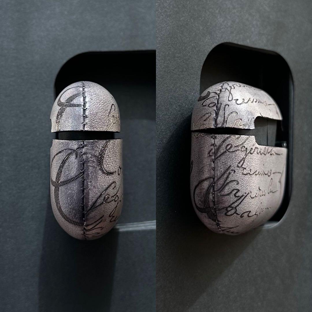 定価8,8万 ベルルッティ レザー エアーポッズ ケース ライトアルミニオ 限定