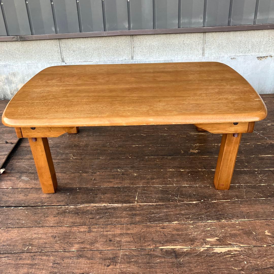 E-2 天然木製 折りたたみローテーブル ちゃぶ台 座卓 センターテーブル