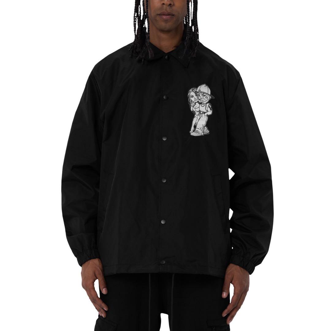 PRO CLUB Mr.Cartoon ナイロンジャケット ブラック