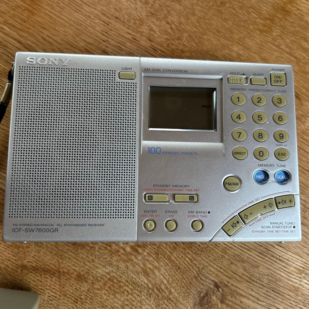 ソニーラジオ PLLシンセサイザーレシーバーICF-SW7600GR BCL
