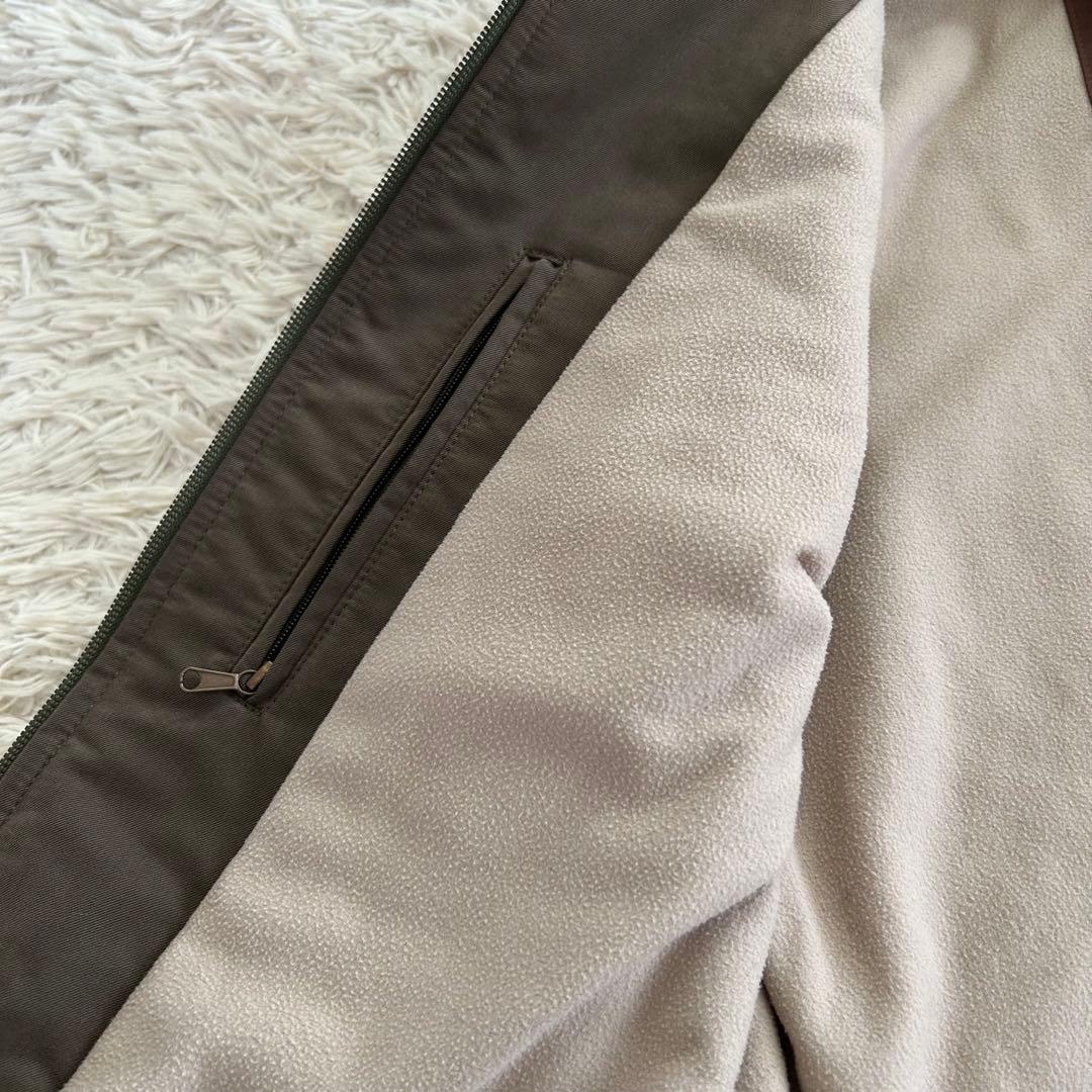 モンクレール　裏地ボア　茶タグ　ステンカラーコート　ロゴボタン