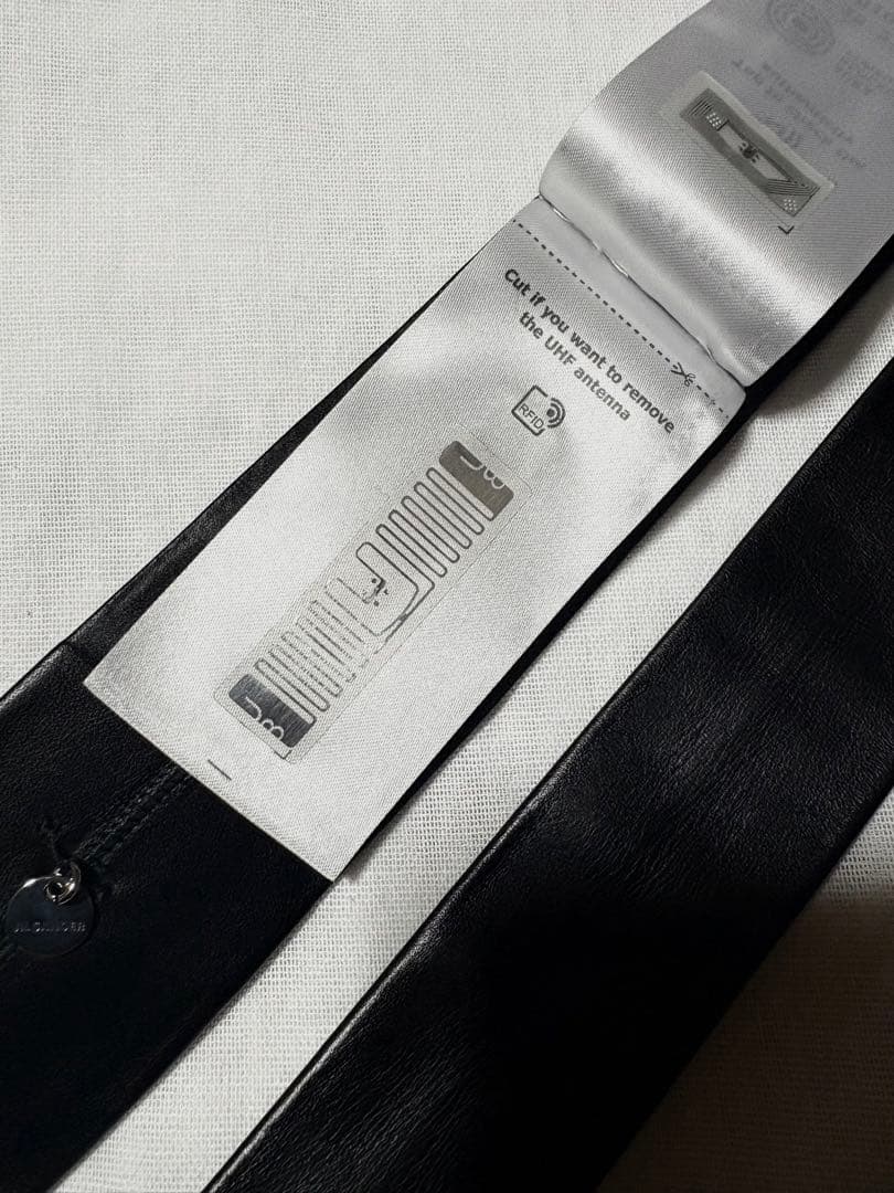 JIL SANDER ジルサンダー レザータイ ブラック 25ss