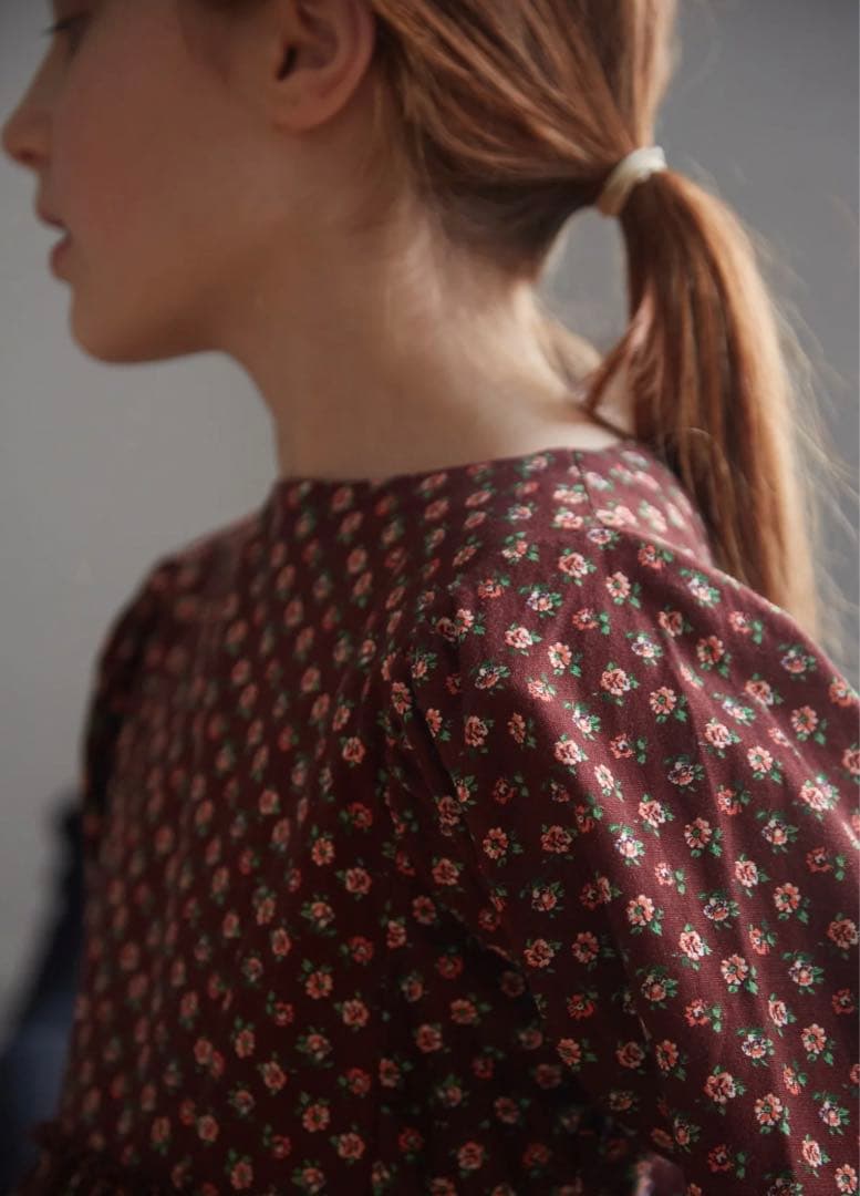 CARAMEL チョコレートフローラル ワンピース 6Y