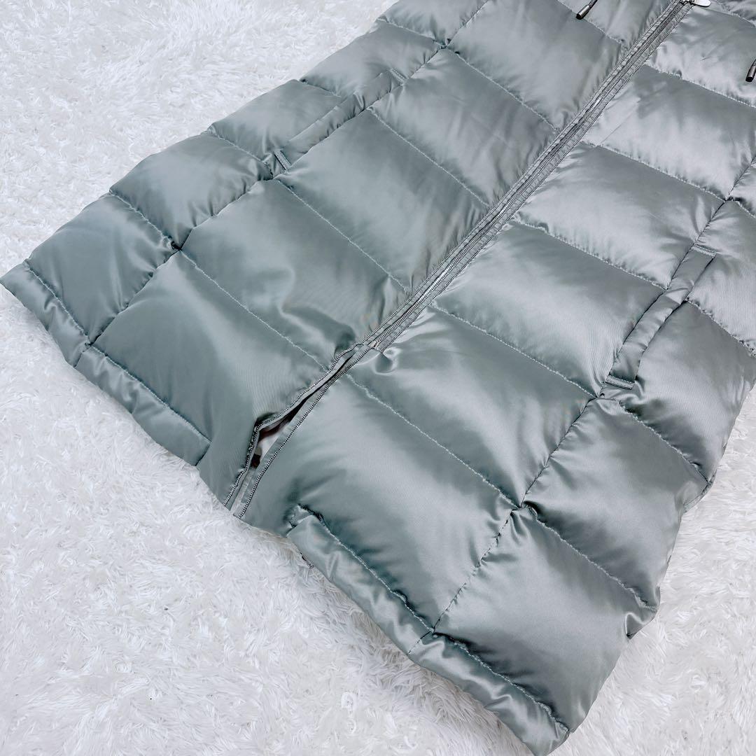 美品 blancvert ブランベール ダウンベスト ミドル丈 フード 2way