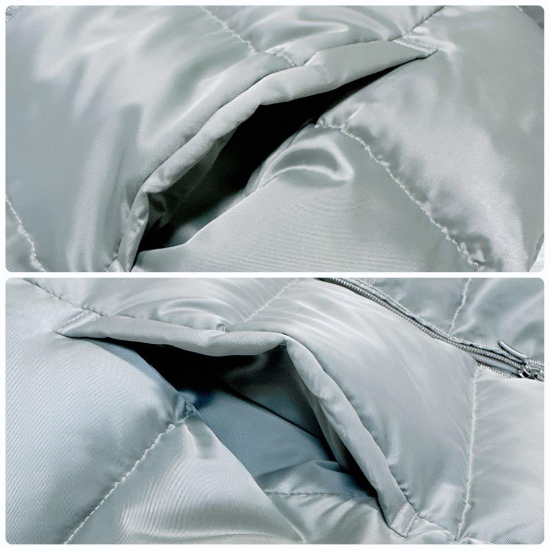 美品 blancvert ブランベール ダウンベスト ミドル丈 フード 2way