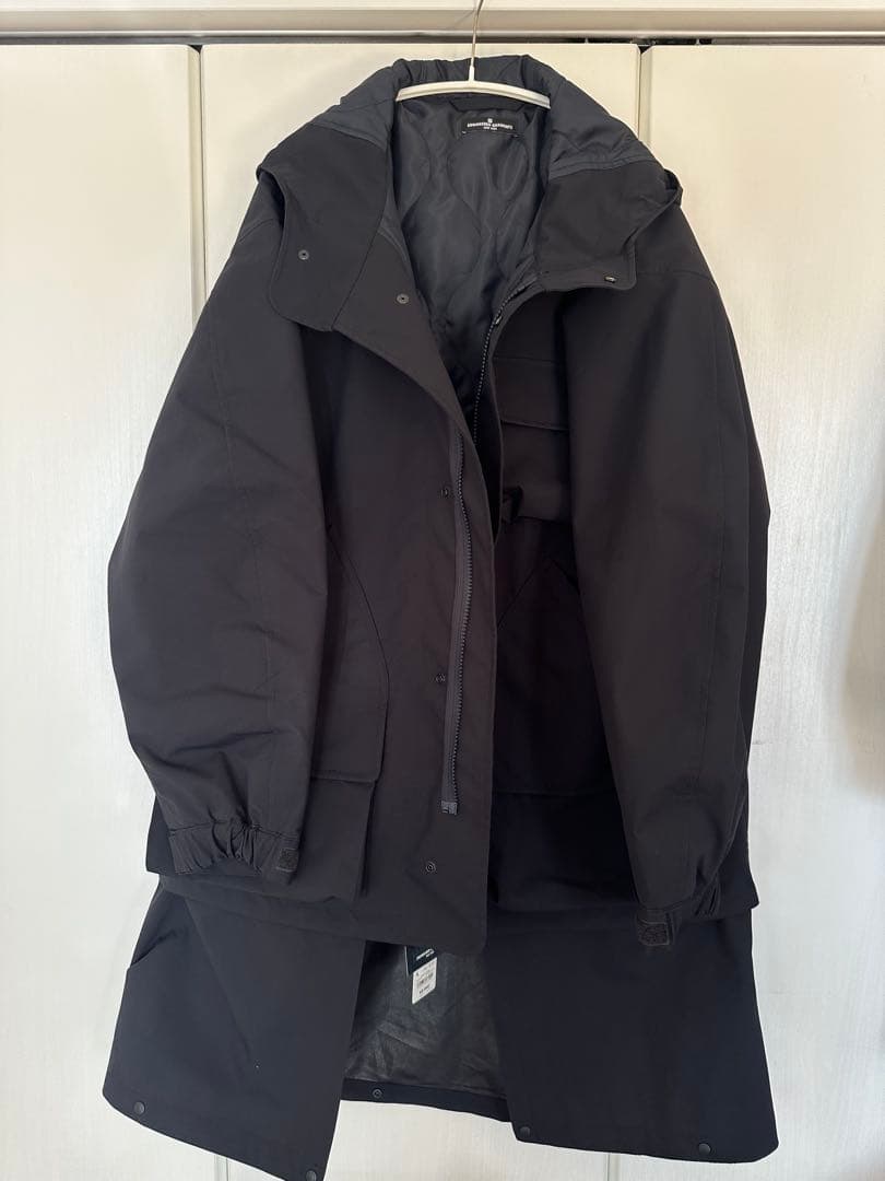 GU×ENGINEERED GARMENTS パデッドシェルパーカ ネイビー L