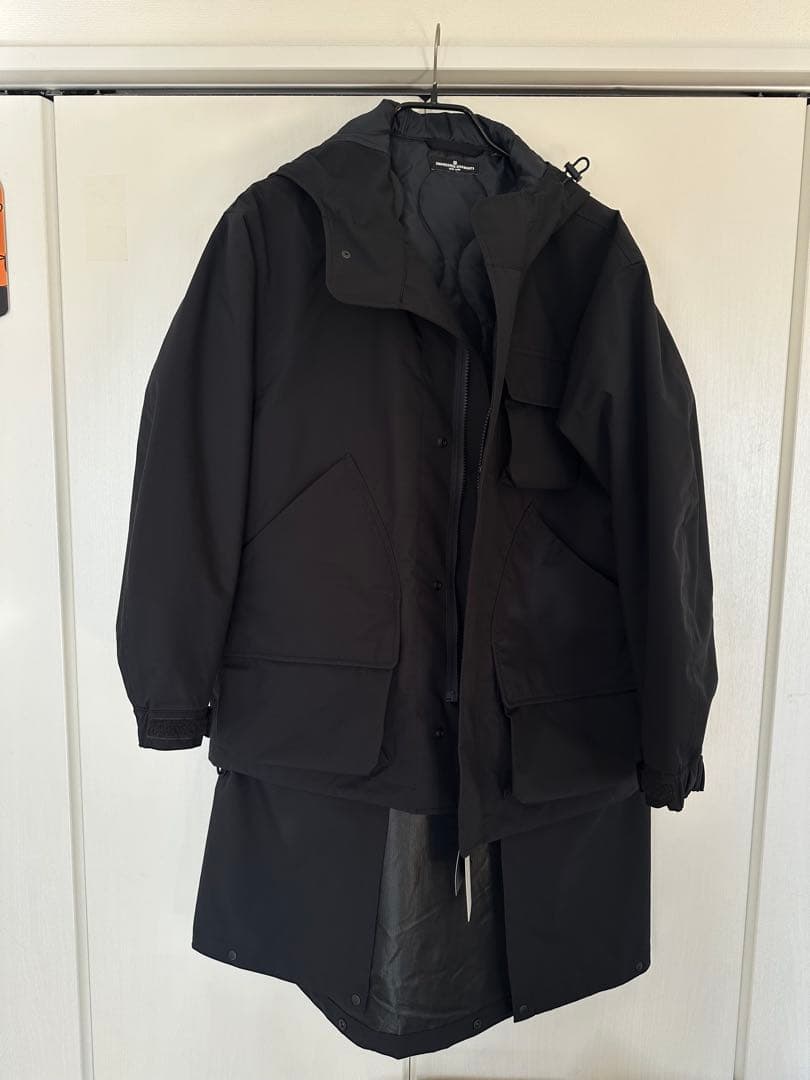 GU×ENGINEERED GARMENTS パデッドシェルパーカ ネイビー L