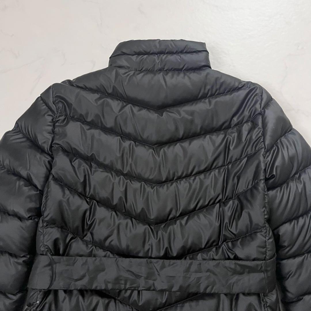 大きいサイズ　マックスマーラ　ロングダウンコート　ベルト　黒　ダブルジップ　XL