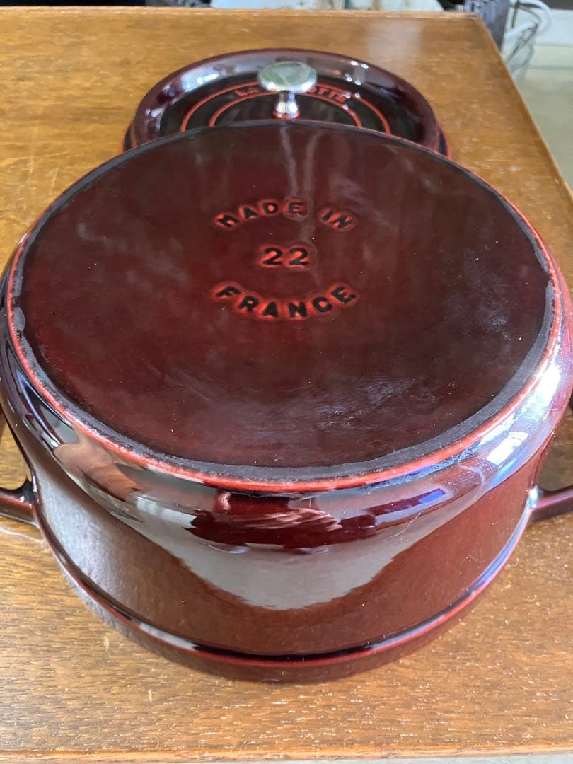STAUB LA COCOTTE ワインレッド 両手鍋22cm