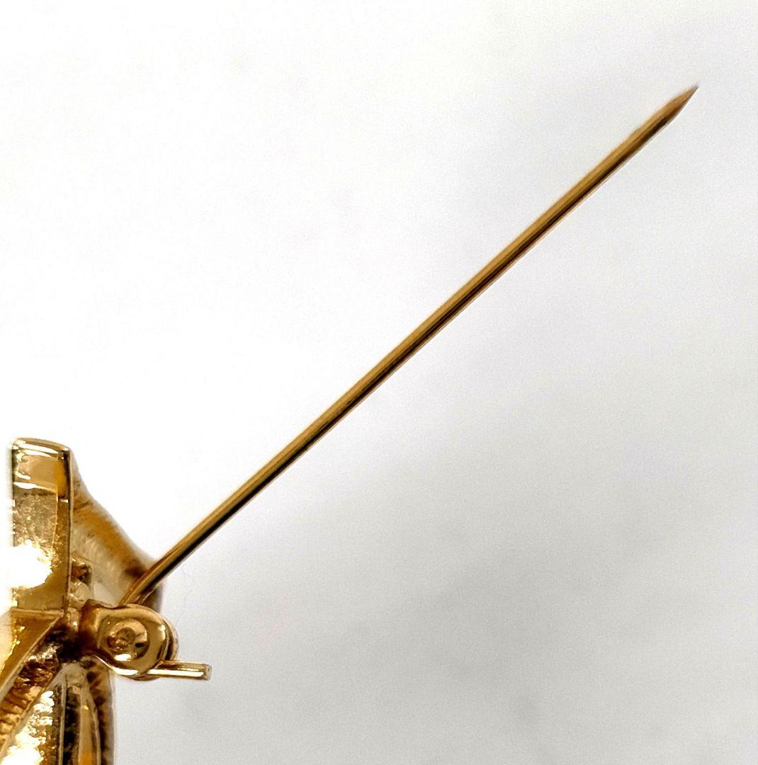 AMH12 イヴサンローラン 美品 カサンドラ YSLロゴブローチ