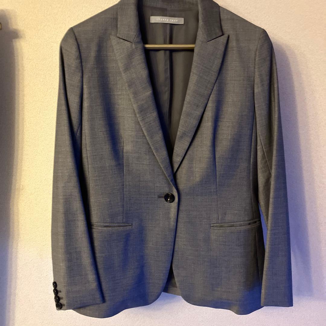 theory luxe executive 40ライトグレー パンツスーツ上下