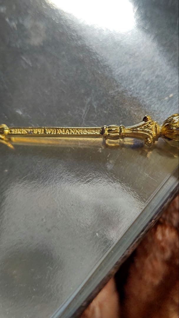 新古品CHRISTOPHWIDMANNクリストフウィドマン銀製スプーン　金仕上げ