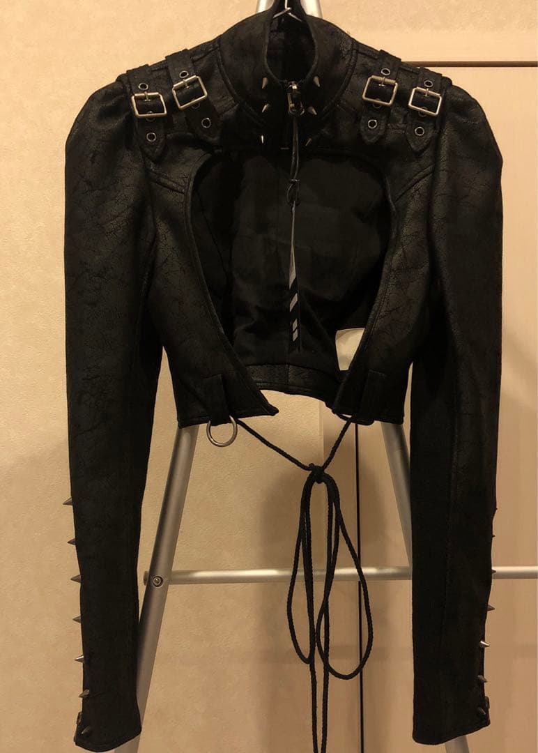 M*I様 パンクレイブ　スチームパンクバブルスリーブブラックショートコート