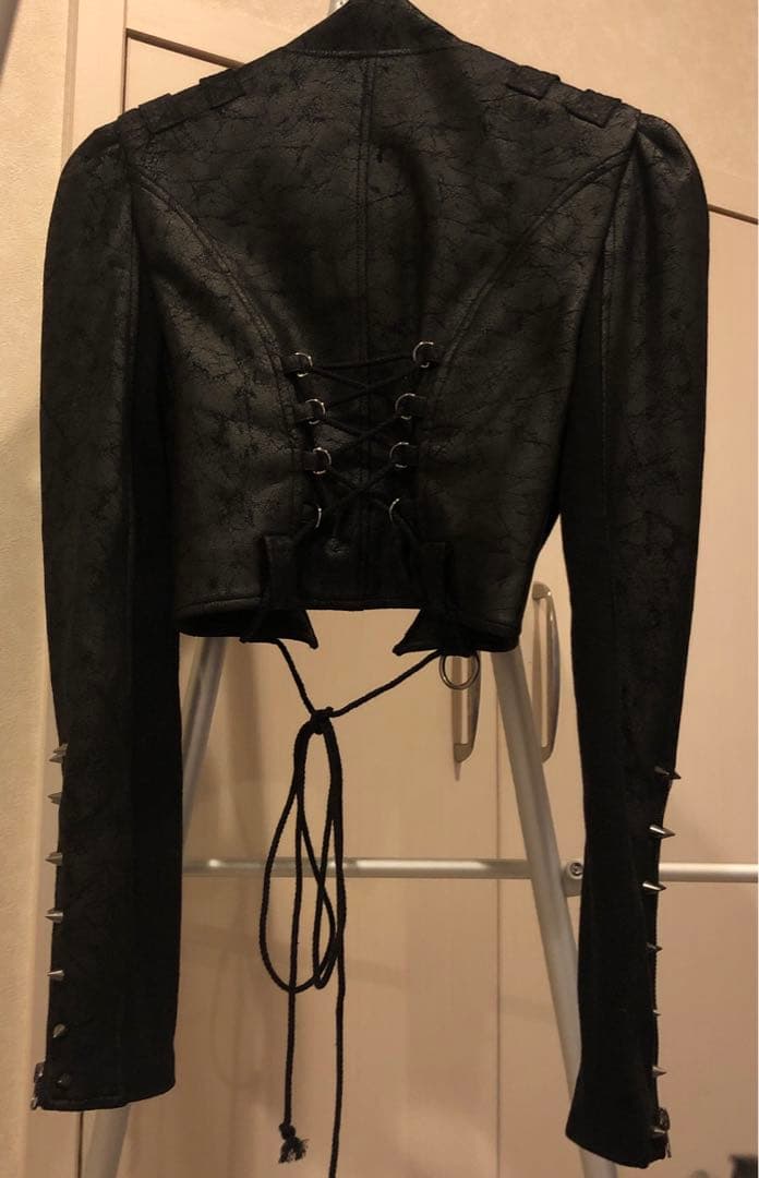 M*I様 パンクレイブ　スチームパンクバブルスリーブブラックショートコート