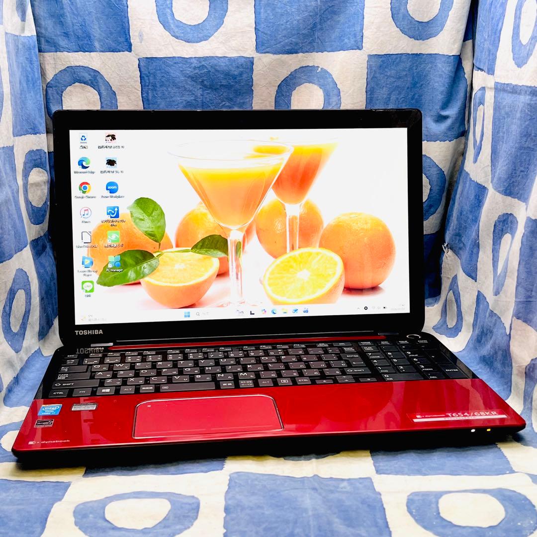 タッチパネル☆快適SSD☆i7☆貴重赤ノートPC♪ブルーレイ&カメラ！Win11