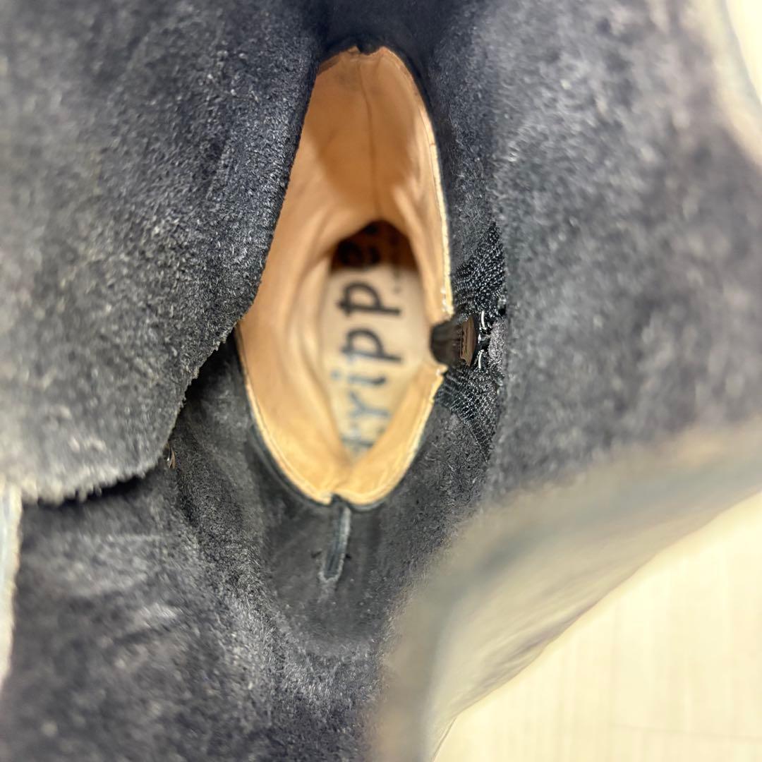 ■ trippen トリッペン シボ革 レザー ロングブーツ サイドジップ 35