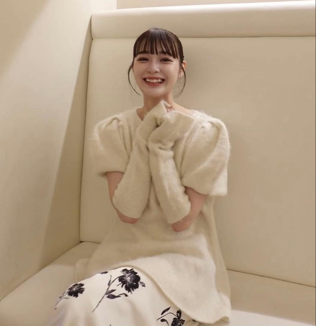 正規品　acka soft mohair knit ホワイト　ニット　モヘヤ