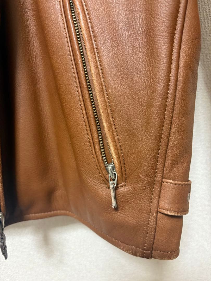 Harley Davidson ブラウン シングル　ライダースジャケット Ｌ