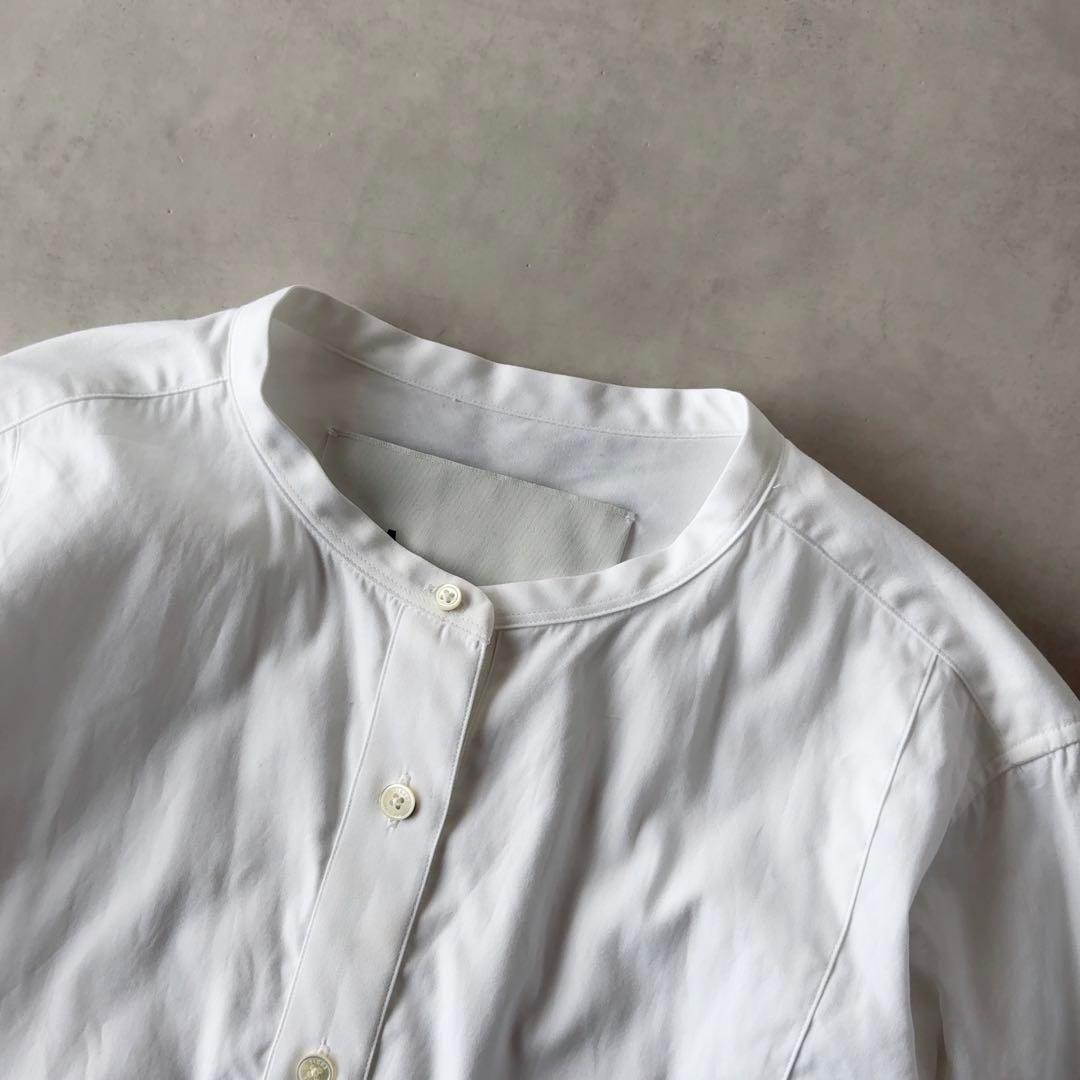 極美品　TICCA　定価25,300円　長袖　バンドカラー　ビブヨーク　シャツ