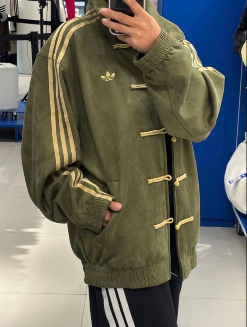 海外限定2XL Adidas チャイナトラックジャケット グリーン　KT3847