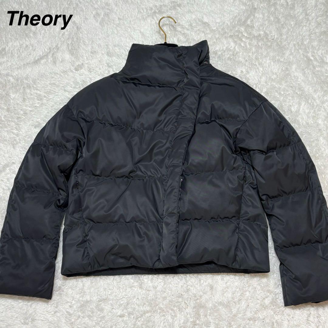 【極美品✨】 現行 セオリー ダウンジャケット モックネック ショート丈 黒 S